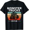 Vintage Monster Truck Are My Jam Retro Zonsondergang Coole Motoren T-shirt