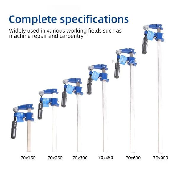 1PCS F-Type Fixing Clamp Woodworking Positioning Clip 6/10/12/18inch Adjustable Quick Clamp Heavy Carpentry Clamp Stone Fixed