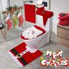 Christmas Toilet Cover Set - 5 Piece Bathroom Decor with Santa Design for Toilet and Bathroom