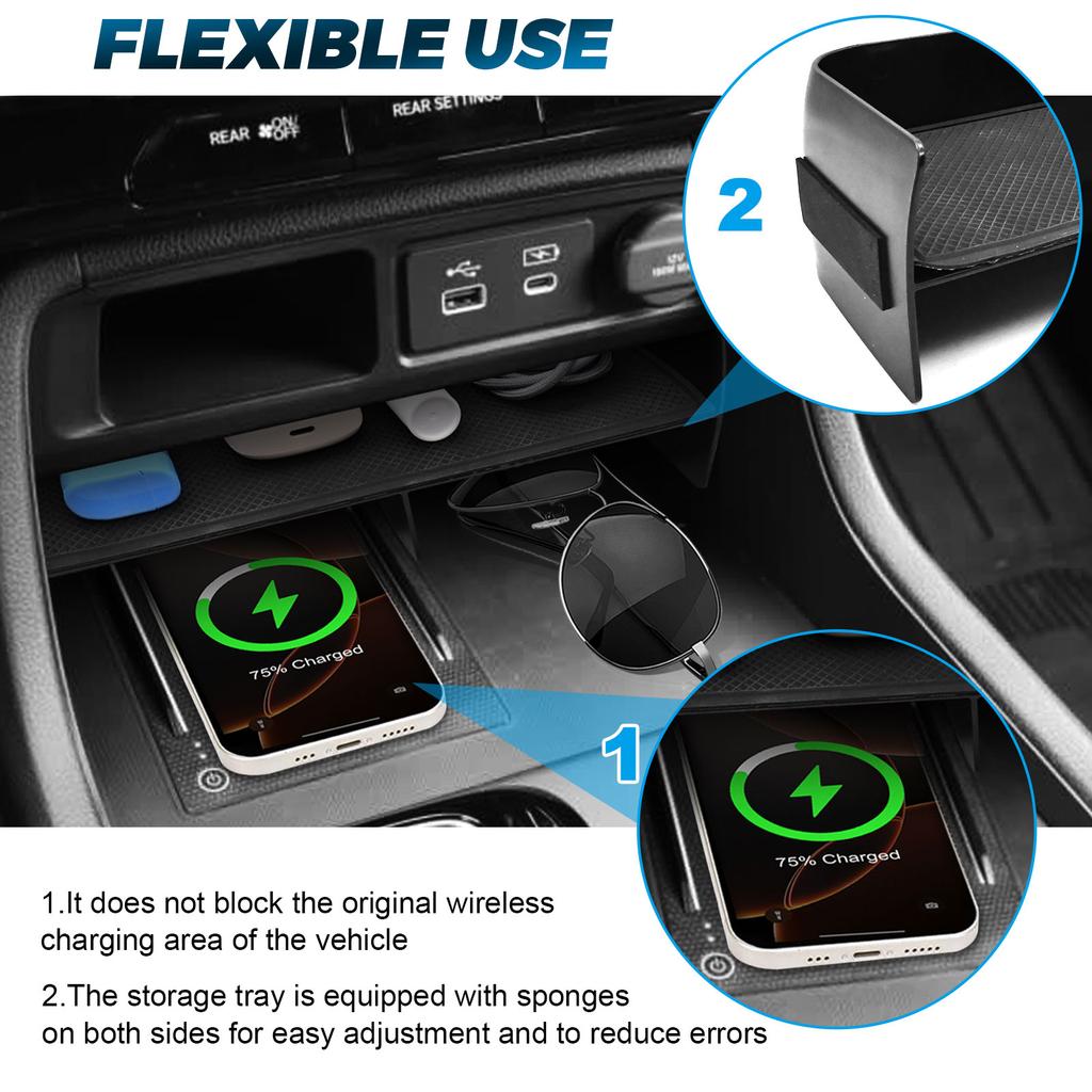Center Console Organizer Tray for Honda Pilot 2025-2025 For Honda Passport 2026 Car Armrest Storage Box Secondary Insert Divider