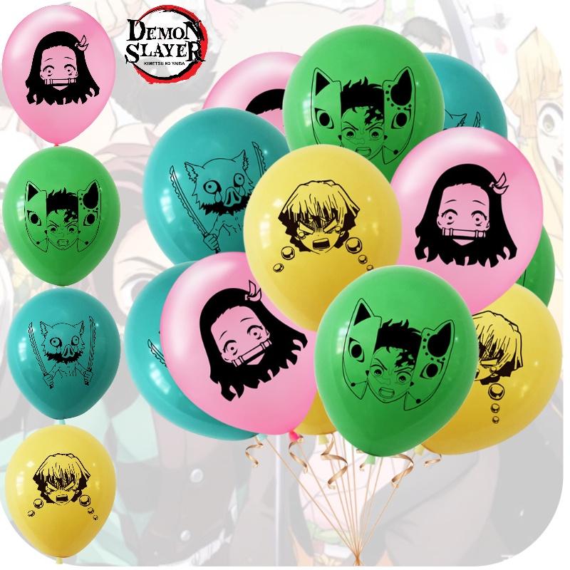 Premium Quality Kimetsu No Yaiba Anime Party Balloons Decorative Latex Balloons