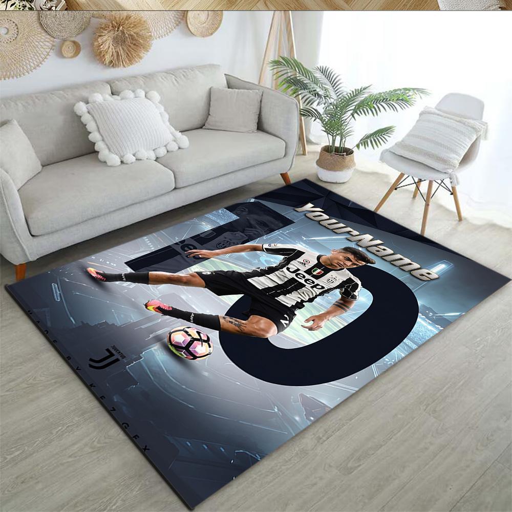 Juventus Customize Your Name Area Rug Suitable for Study Room Playrooms Bedrooms Hallway Antislip Carpet Decorate Offices Wedding Party Gift