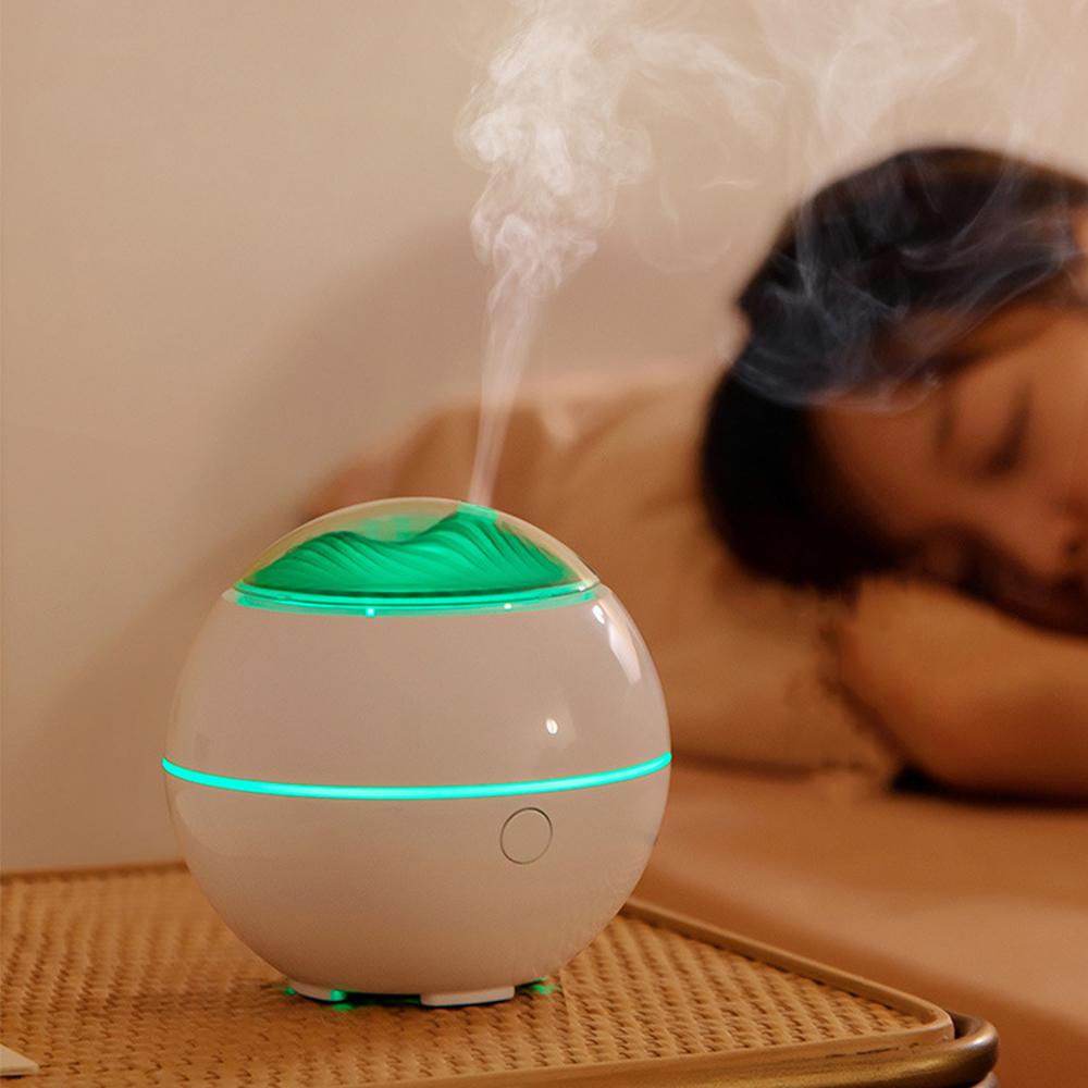 Difuzor de aromoterapie cu ultrasunete cu lumină de noapte romantică cu LED, umidificator de aer, umidificator usb de ulei esențial