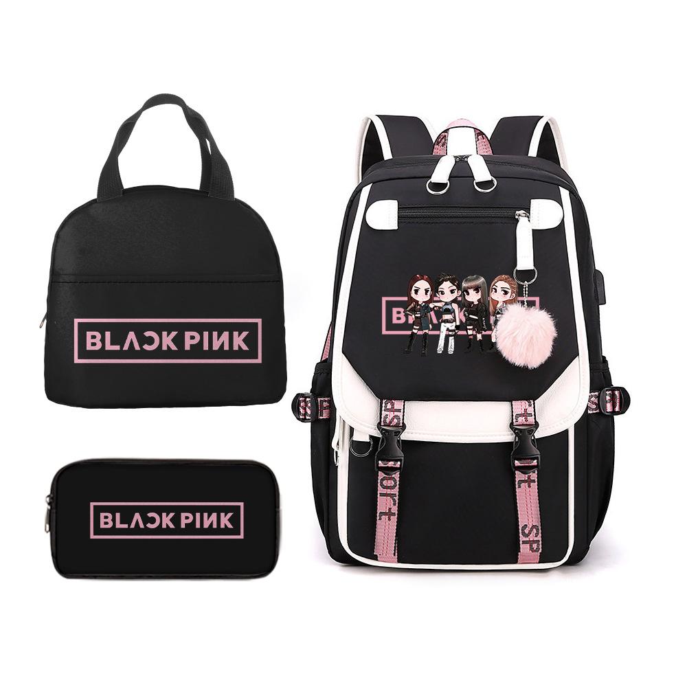 School Season Student Schoolbag Digital Printing Polyester Backpack Cartoon Satchel Pencil Case