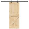 VidaXL Sliding Door and Hardware Kit 85x210 Cm Solid Pine 3332780