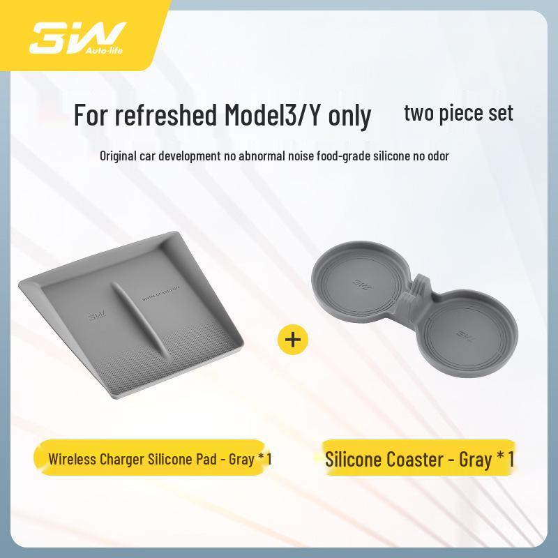 Tesla Model Y/3/S/X Center Console Silicone Cup Holder Coaster