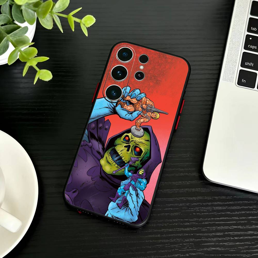 M-MOTU He-Man Phone Case For Samsung S26,S25,S24,S23,S22,S21,S20,S30,Ultra,Plus,Fe,Note,5G Black Cover