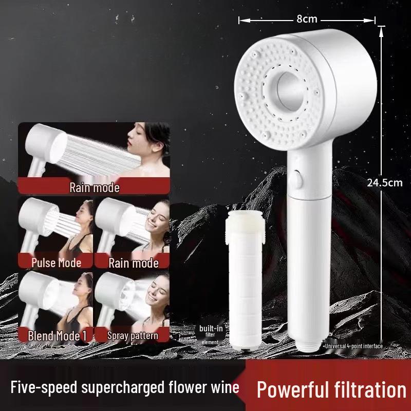 LANGZHIWEN Pressurized Filter Shower Head
