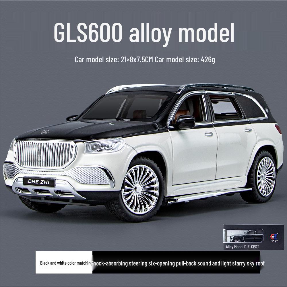 

GLS600 Off-road Vehicle 1/24 Model: Children s Pull-back Alloy Toy with Sound and Light чёрный/белый