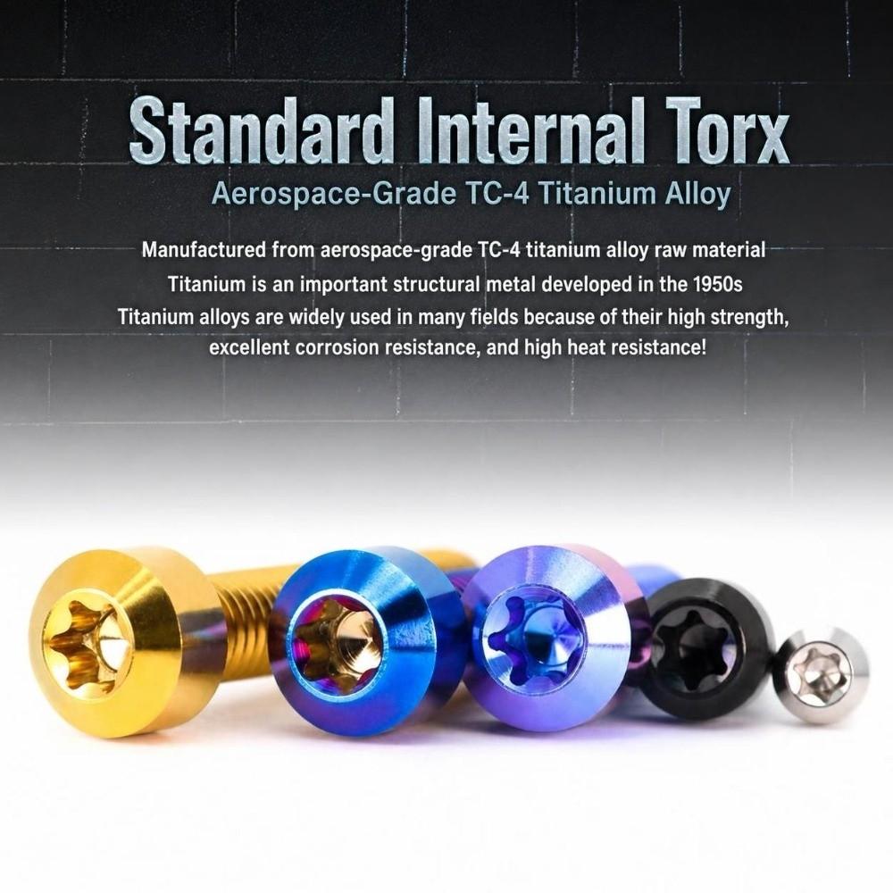 M6 Titanium Screw Torx Drive Socket Cap Screw Durable Fastener Screw  Motorcycle Upgrade