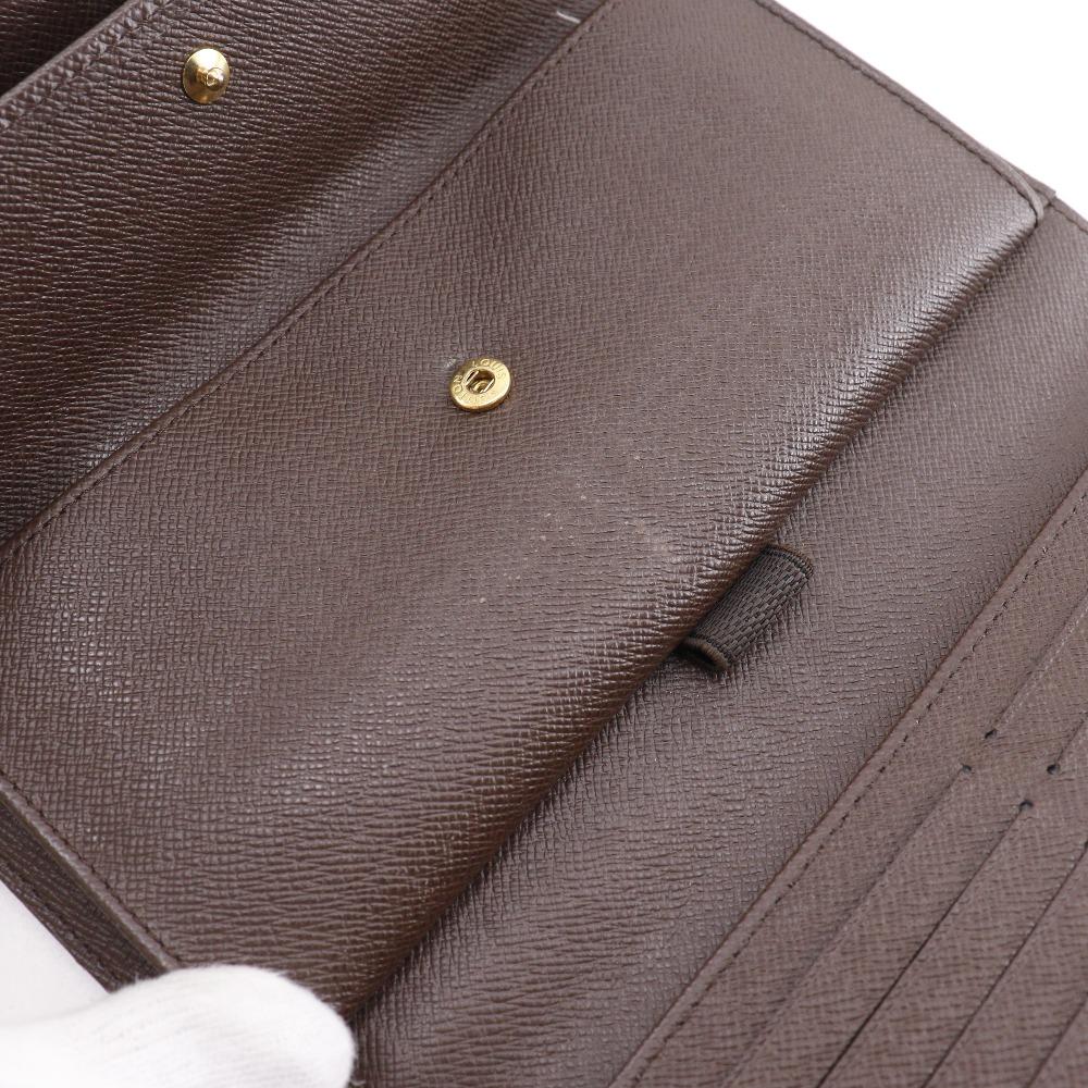 LOUIS VUITTON Portefeiulle International Purse N61217 Brown Damier canvas unisex Used