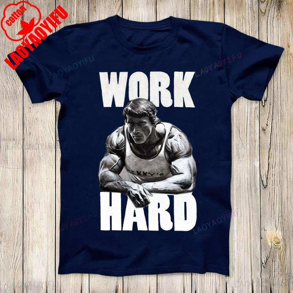 Arnold Schwarzenegger Nikdy se nevzdávej GYM Motivace Top Tričko Bestseller Narozeninový dárek Muži Ženy Unisex Tričko