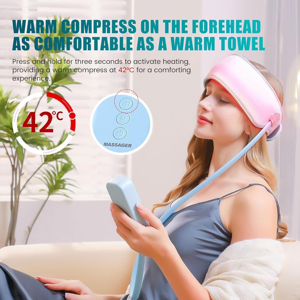 Head Massager for Headanches,Head Massager,Scalp Massager,Relieve Stress, Hangovers, Help You Sleep and Relax.Airbag Kneading and Constant