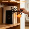 Indoor Study Room Atmosphere Light Retro Library Lantern, Decorative Bookshelf Lamp with Warm LED Lights, Metal Vintage Style Ornament Hidden
