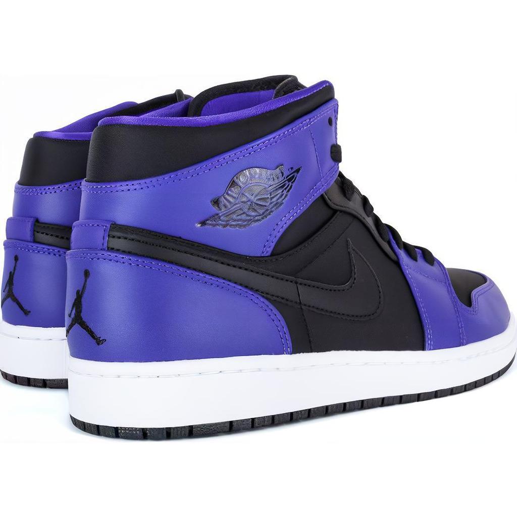 New JORDAN 1 Mid Black Dark Concord 2014 554724-019