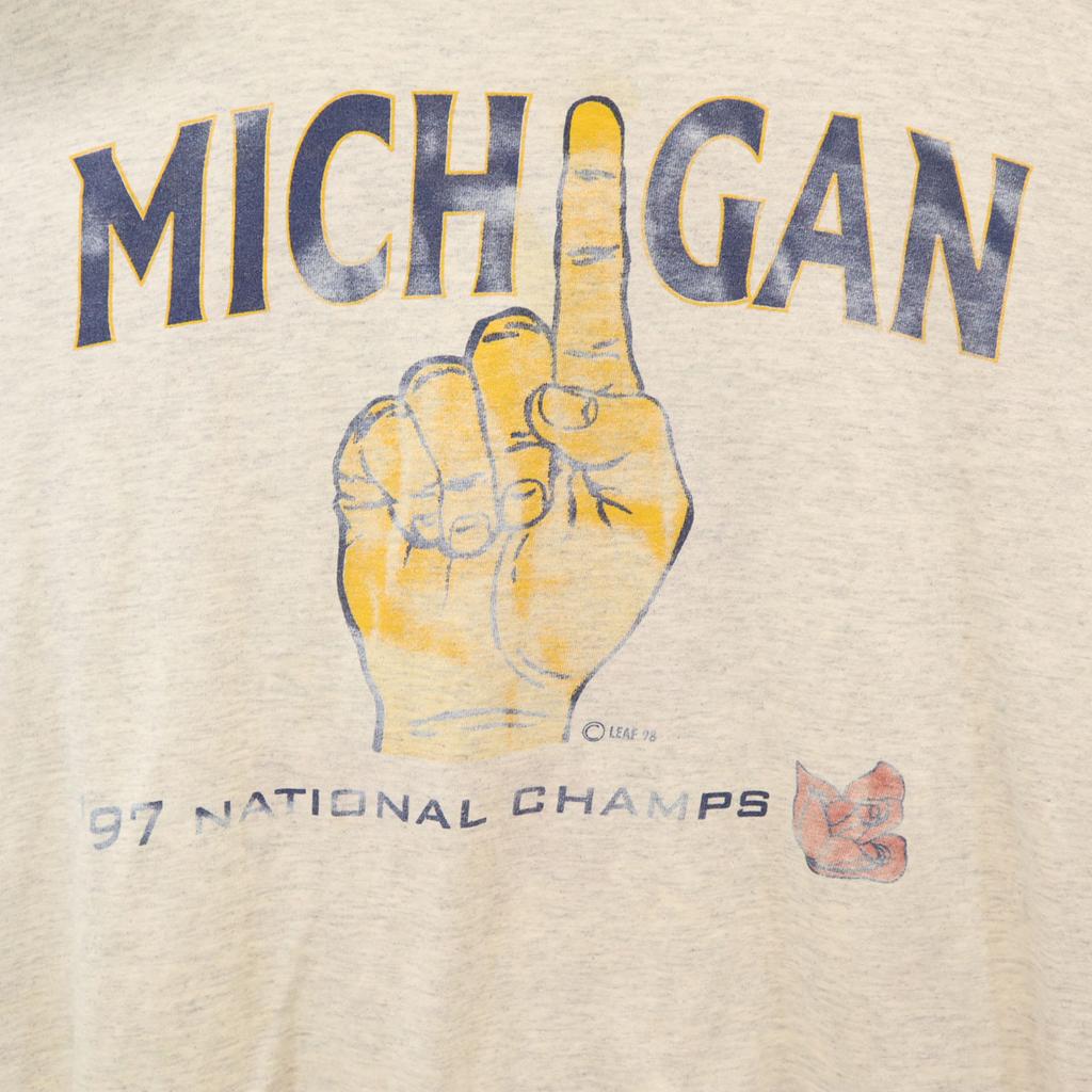 Gildan 90s Old Embroidered Tag University of Michigan Short Sleeve College T-shirt Men's Used