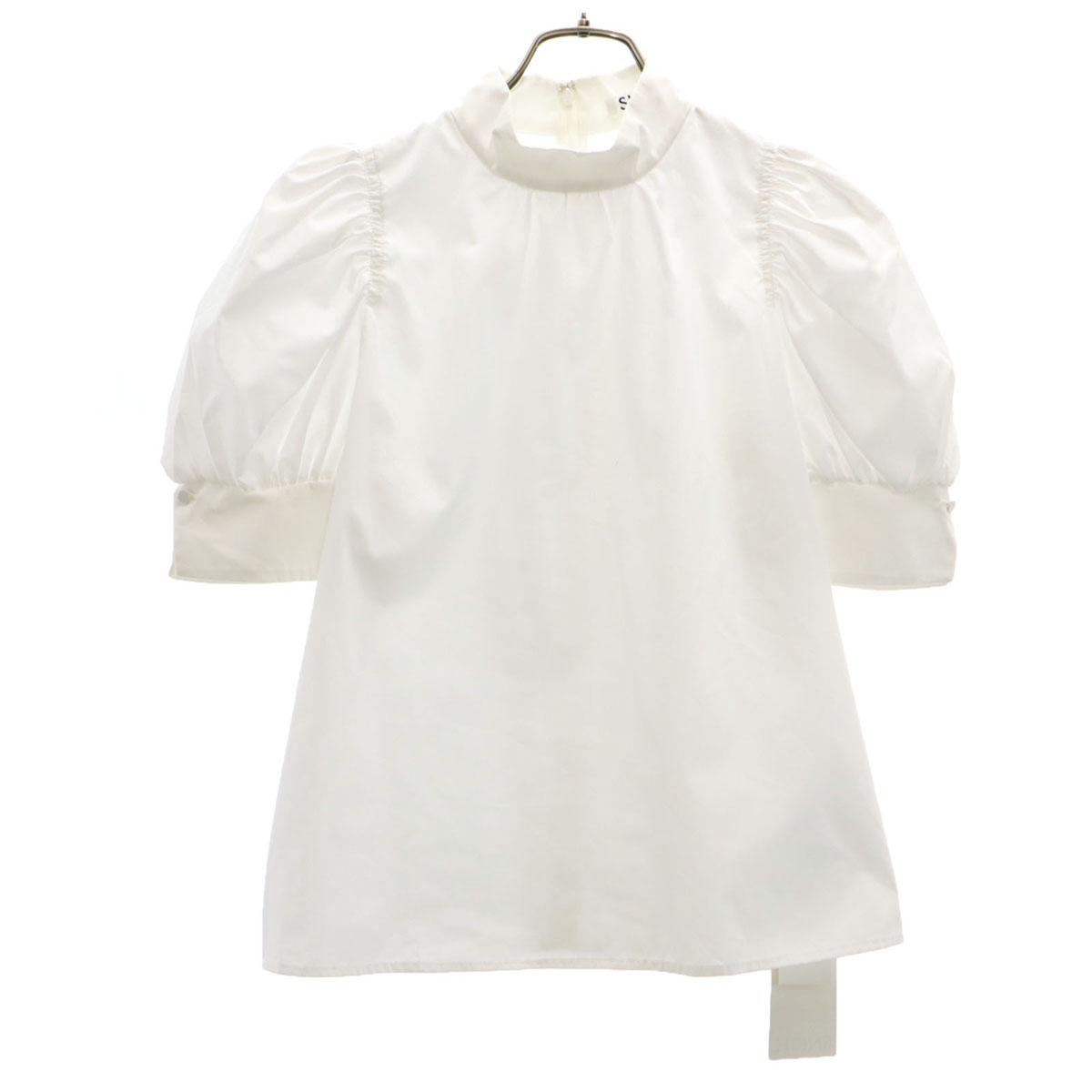 

SNIDEL неношеная блузка с коротким рукавом-буффом F белый пуловер Женская Б/у