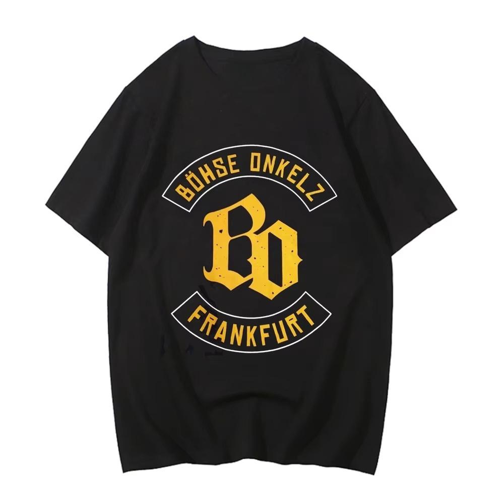 Summer Hot Sale BöHse Onkelz Cotton Tshirt Hip Hop Streetwear Oversized Tshirt Short Sleeve Casual Clothing Fashion Trendy Tee