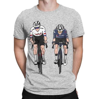Hipster TADEJ POGACAR TShirts Men Round Collar Pure Cotton T Shirt Cycling NO1 Short Sleeve Tee Shirt New Arrival Clothes