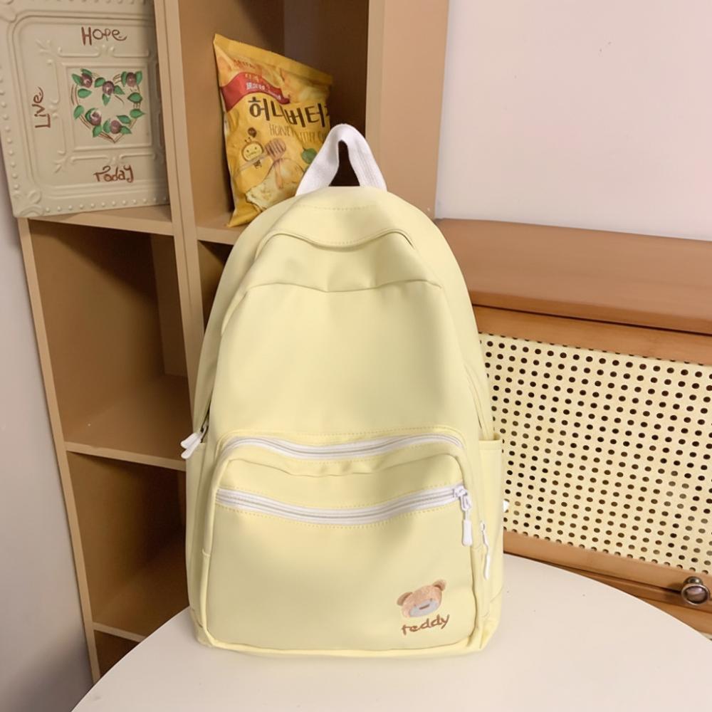 Simple Large Capacity Student Backpacks Versatile Water-resistant Girls Backpacks Burden-Reducing Lightweight Schoolbag Outdoor жёлтый