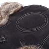 Pilot Russian Fur Pilot Cap Black Leather [Janey&Rubbins] Cap, Style, Warm, Earflaps, Lining, Skiing, Outdoor, Unisex, (L, #2)