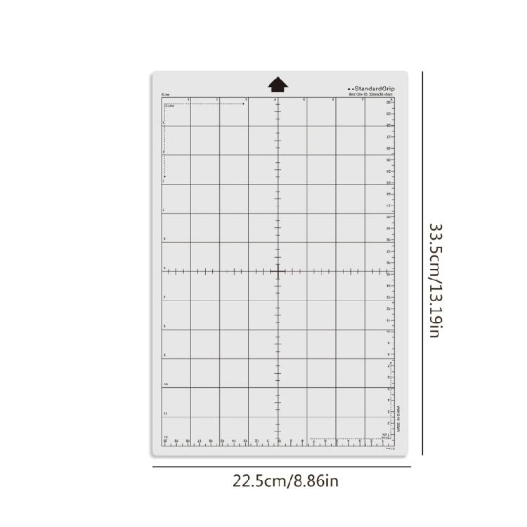 3 Sheets 12x8'' Adhesive Cutting Mats for Silhouettes Portrait PVC Cut Mats