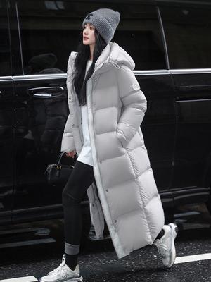 Damen 2025 Snow Mountain Candy Color Pufferjacke - Verdickt Lang Winter Modetrend