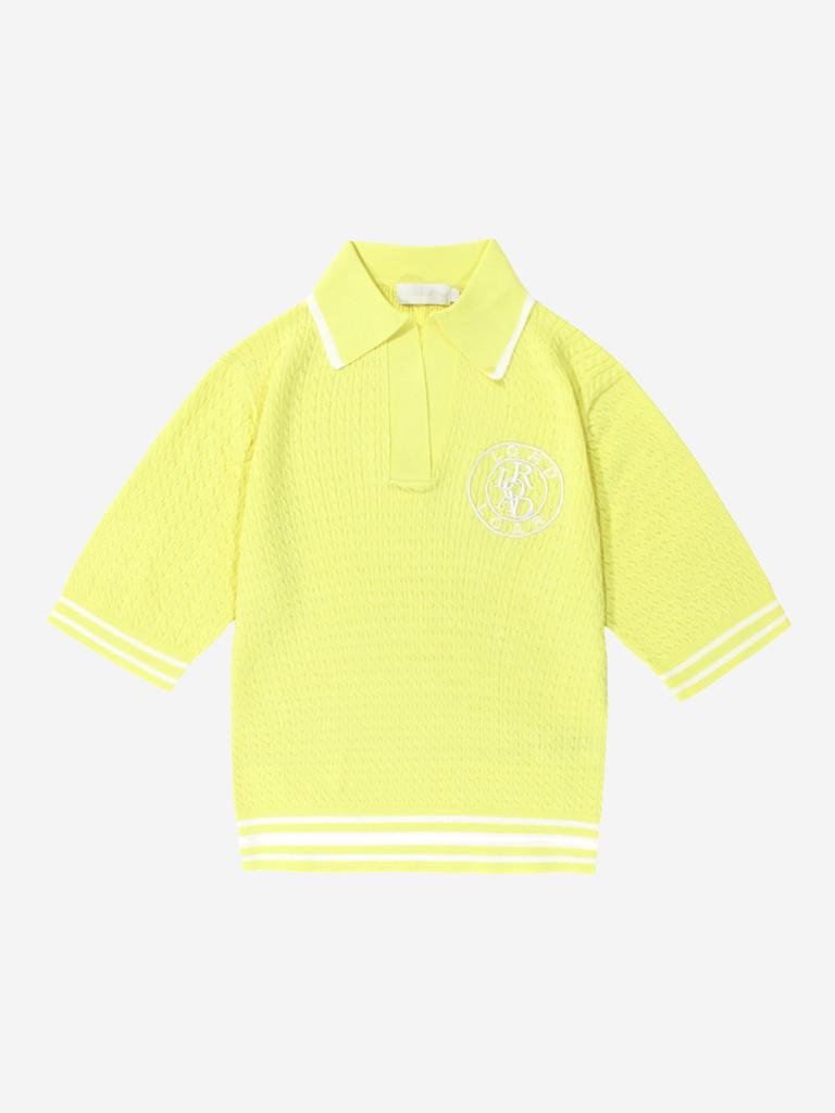 LORDLOAR Signature Cable Collar Knit Yellow