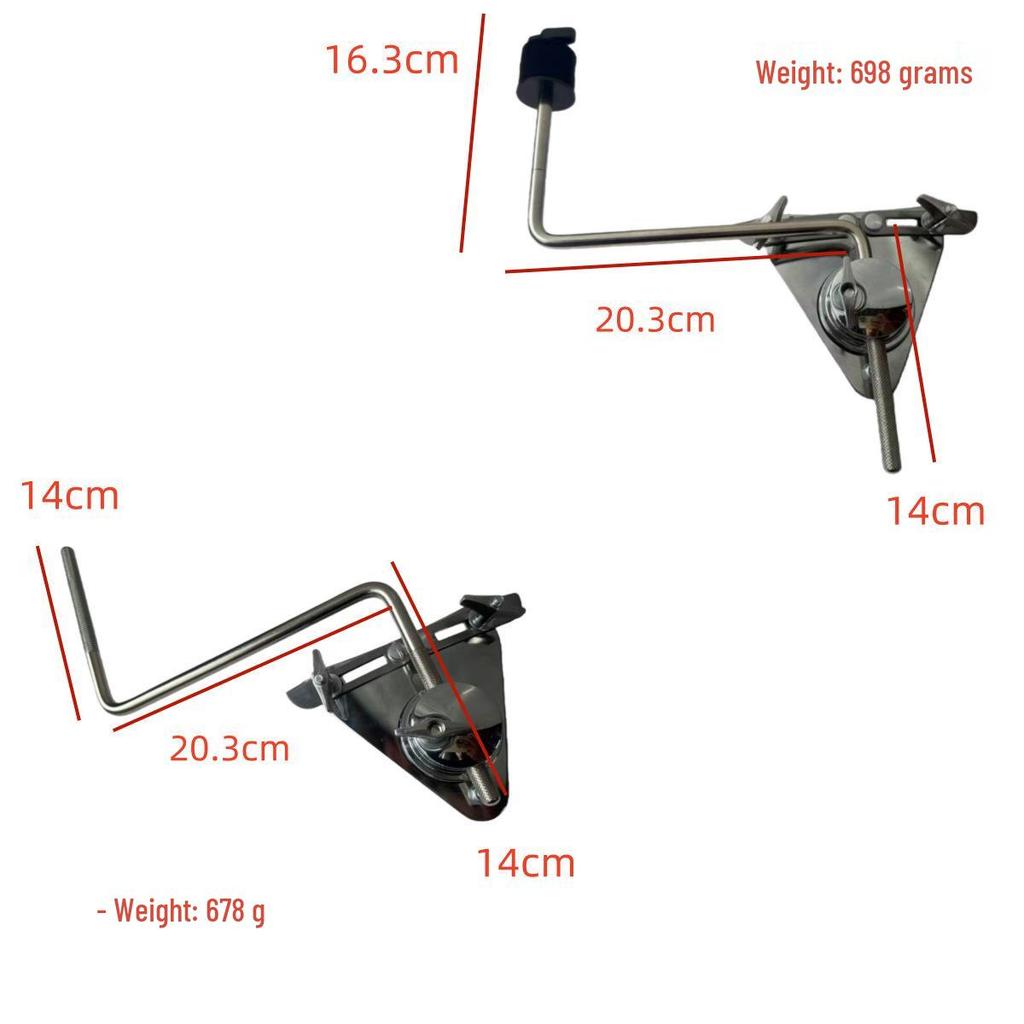 Rack de Bateria Universal com Pernas e Bases para Bumbo, Tons e Bateria, Braçadeira para Pratos e Haste Z para Fixação de Sino
