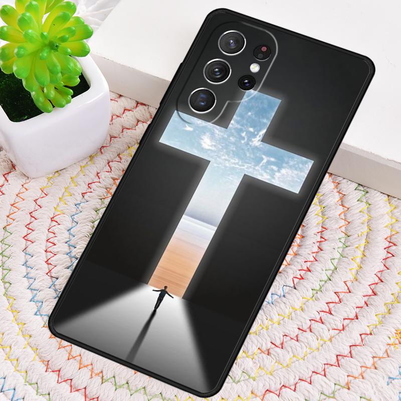 Faith Cross Cool Phone Case for Samsung Galaxy note 10 pro S26 Ultra S23 S24 FE S25 S21 S22 PLUS shockproof Cove