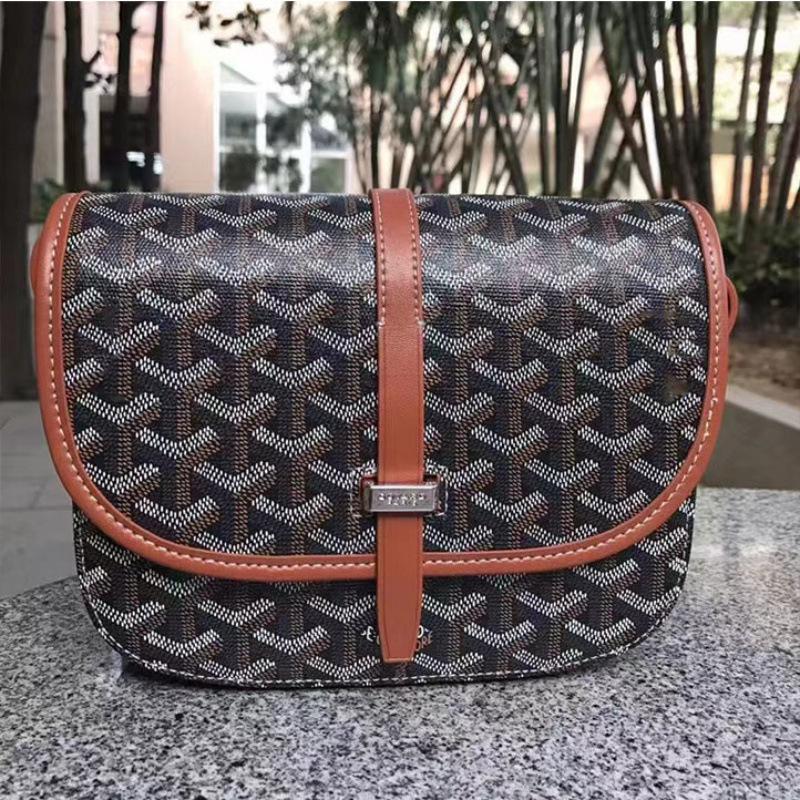 Unisex Black Fashion Print Saddle Bag - Crossbody or Shoulder Flap Bag