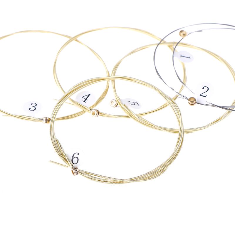 1 Set 6 pcs Practice Nickel Plated Steel Guitar String For Acoustic Guitar