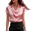 2026 Independent Wish Style Simple Swing Collar Women's Short Sleeve Shirt