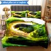 3PCS Green Hero Printed Bedding Set For Bedroom Dormitory,  Includes 1 Duvet Cover & 2 Pillowcases for All Seasons Home Decor Fan Gifts