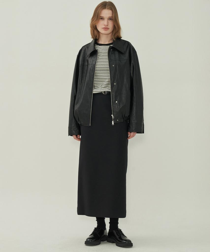 MOTT Essential Slit Long Skirt - Black