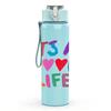 1PC Its A Good Life Colorful Text Print 750ml Color Plastic Sports Water Bottle Leakproof Flip Straw Lid Suitable for Sports Office Home Use
