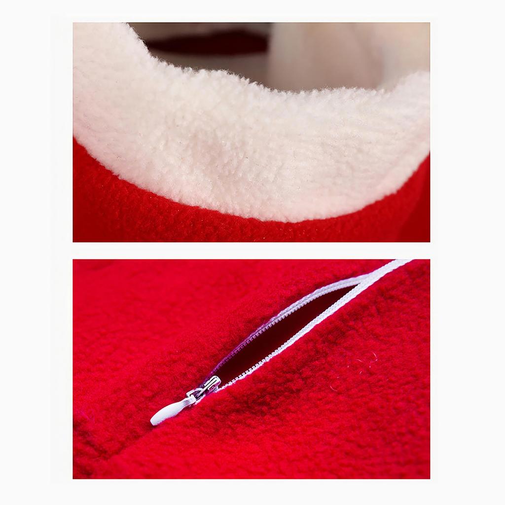 Weihnachtsmann Cosplay Kinder Weihnachten Weihnachtsmann Kinder Niedliches und Warmes Weihnachtsmann-Outfit für Jungen und Beinhaltet Flauschiges Perfekt für Weihnachtskostüm Schule Kulturell