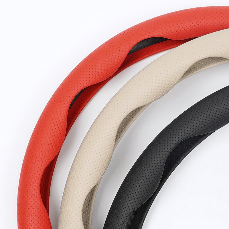 Perforated Breathable Leather Car Steering Wheel Cover Accessories For BMW E90 G80 M3 G30 M5 F82 F83 F20 F21 G42 F95 F96 G06 G07