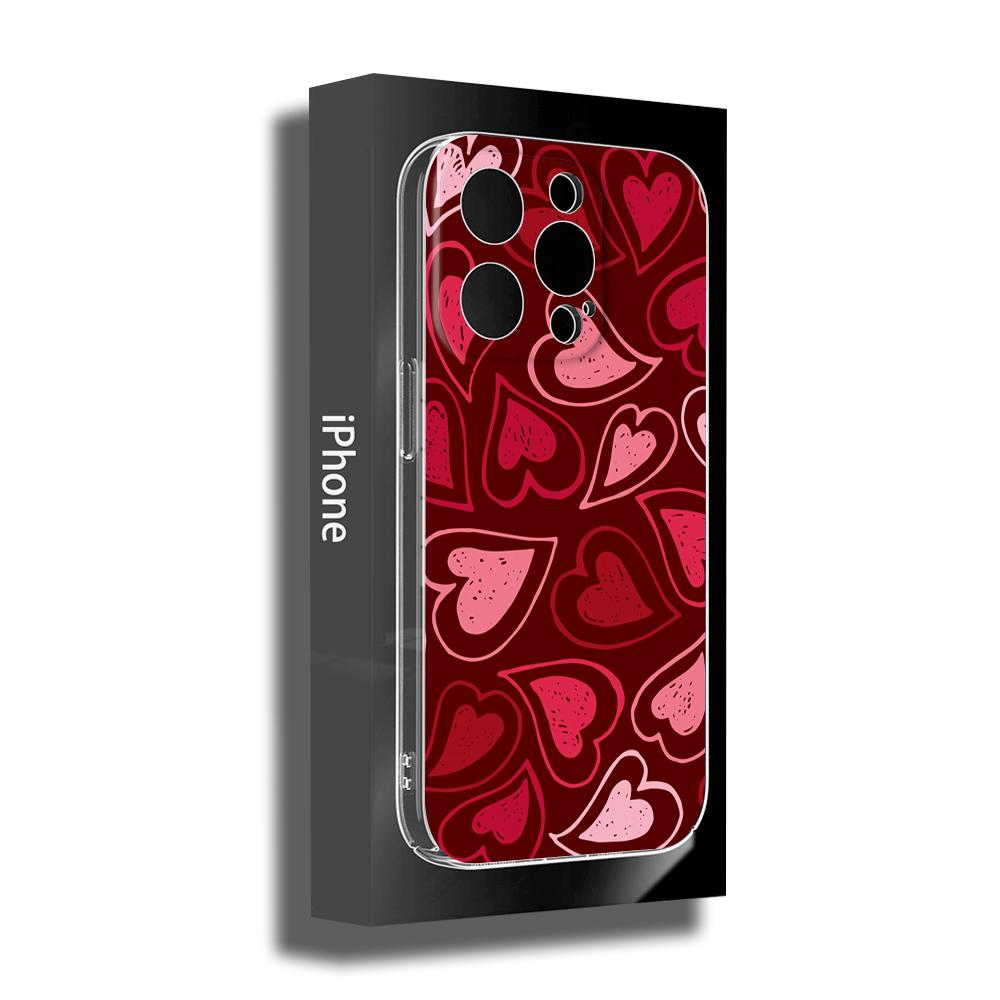 FOR IPhone 14 Cute Love Heart Phone Case 14 11 12 Pro 8 7 14 Plus X Pro 14 MAX 13 MINI XR XS Iphone 14 Plus Soft Phone Covers