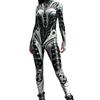 Unisex Mechanical Armor Robot Warrior 3D Digital Printed Halloween Cosplay Jumpsuit Women Men Carnival Party Dress Up Costume