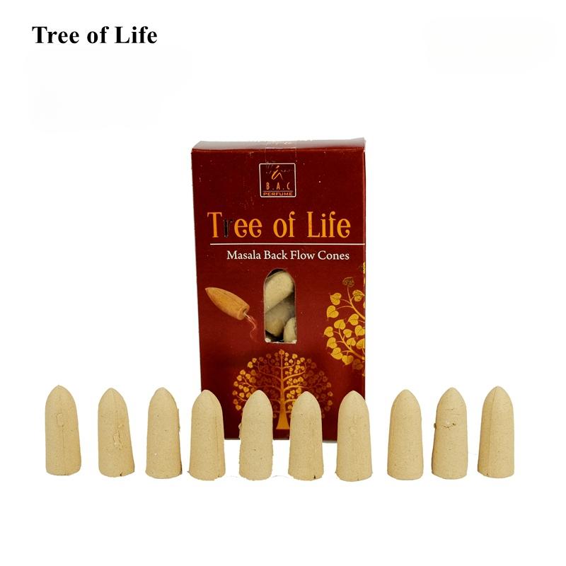 

India NAGCHAMPA Backflow Incense Peruvian Sacred Wood agilawood Indoor Office Tea Room Viewing Smoke Purify The Air Cone Incense TREE Of LIFE
