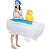 Promotional Cartoon Mascot: Quirky Duck In Bathtub Inflatable Costume