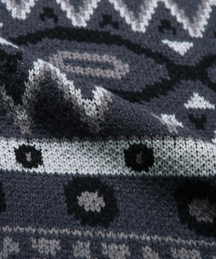 TRILLION Vintage Fair Isle Jacquard Crewneck Knit_Navy
