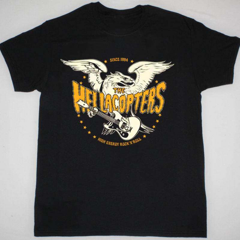 НОВЫЙ Логотип группы The Hellacopters Черный Все размеры Подарок для фаната Футболка XL