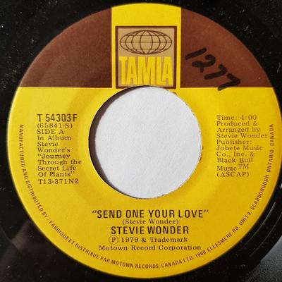 7inch Record STEVIE WONDER - Send One Your Love T54303F TAMLA 1979 Canada Soul/Funk Used