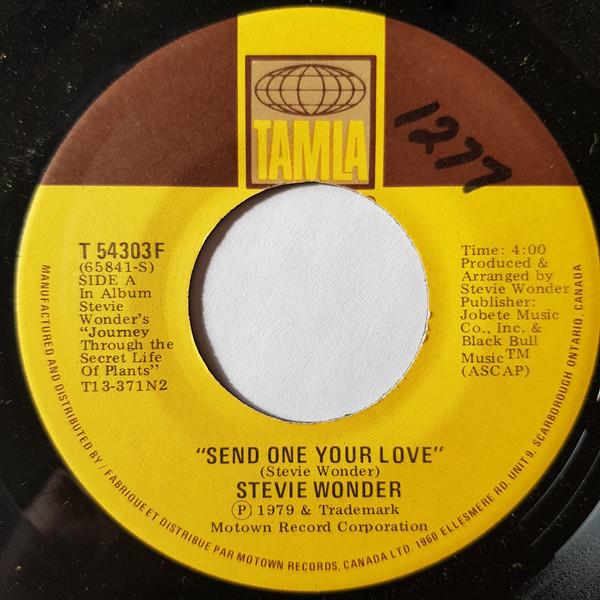 

7inch Record STEVIE WONDER - Send One Your Love T54303F TAMLA 1979 Canada Soul/Funk Used