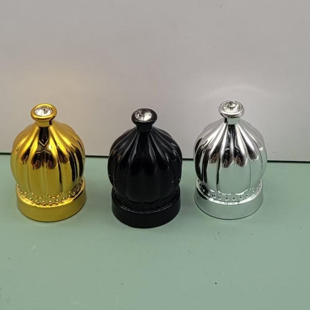 Octagonal Carved Electroplated Essential Oil Roller Bottle - Middle Eastern Style Perfume Sample Bottle