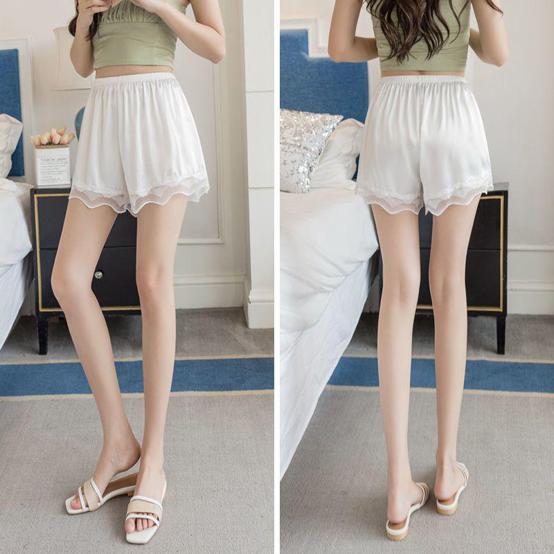 Seamless Ice Silk Lace Women's Summer Anti-Exposure Loose Shorts