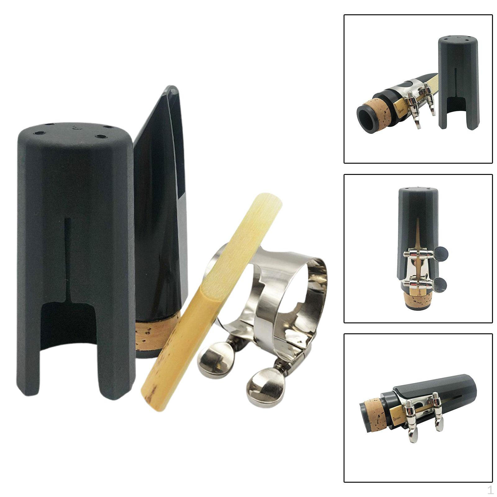 

4x комплект мундштука для кларнета с колпачком, металлической пряжкой, тростью, лигатурой, аксессуарами для