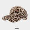 Leopardenmuster Baseballkappe Damen Plüsch Kunstpelz Warm halten Winter Damenkappe Outdoor Vintage Snapback Hüte für Damen